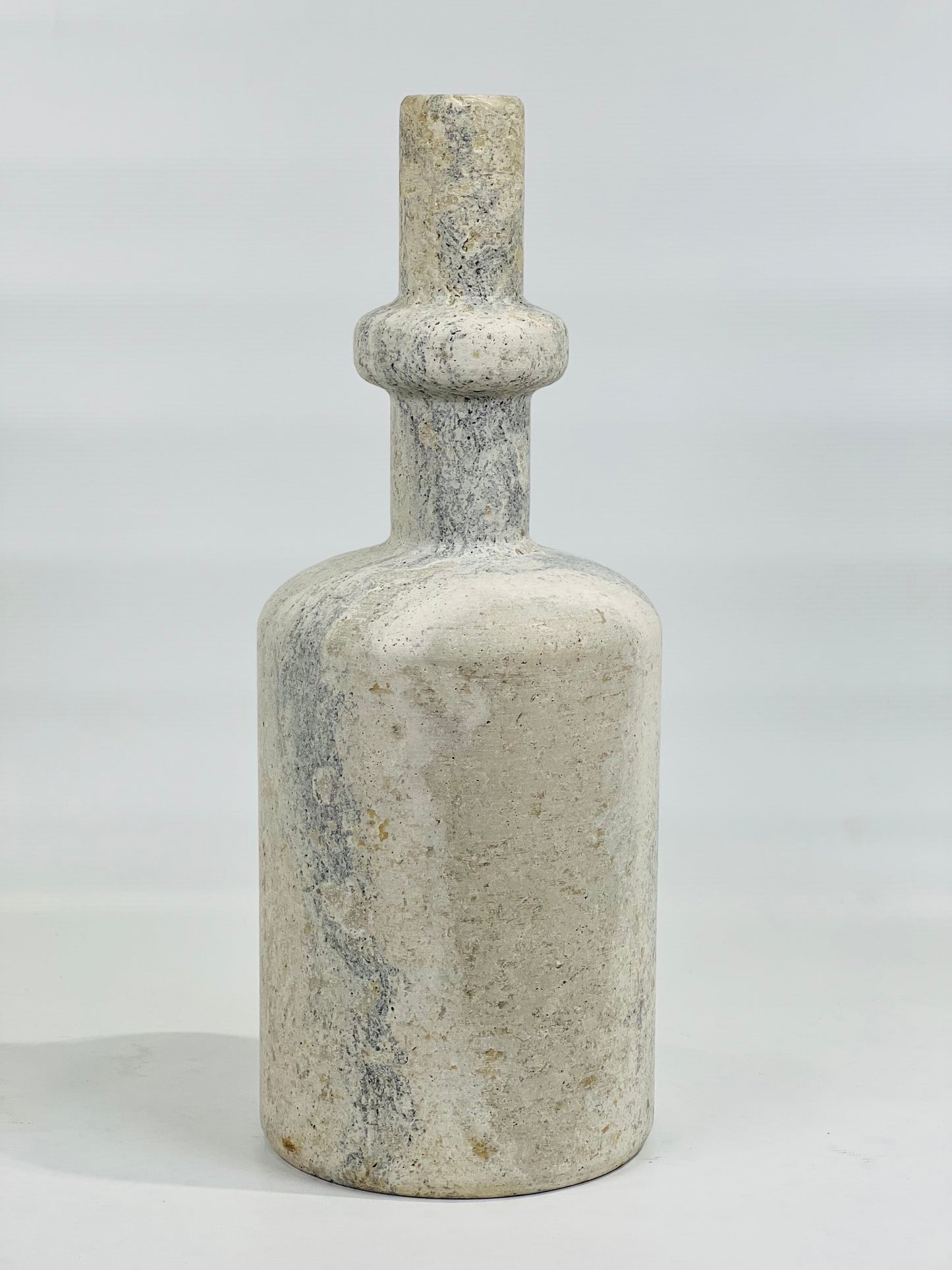 Collared Ornament Bottle - Travertine
