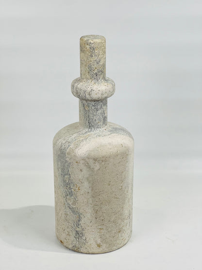 Collared Ornament Bottle - Travertine