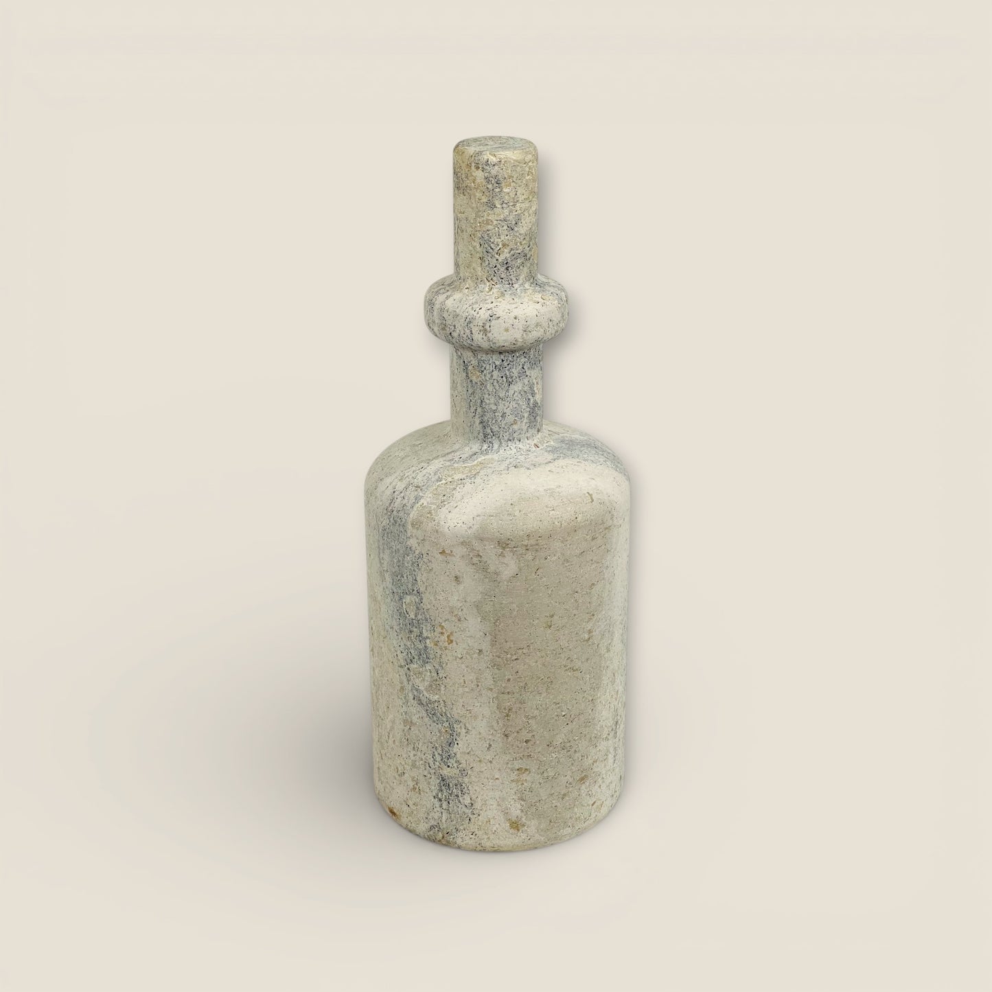 Collared Ornament Bottle - Travertine