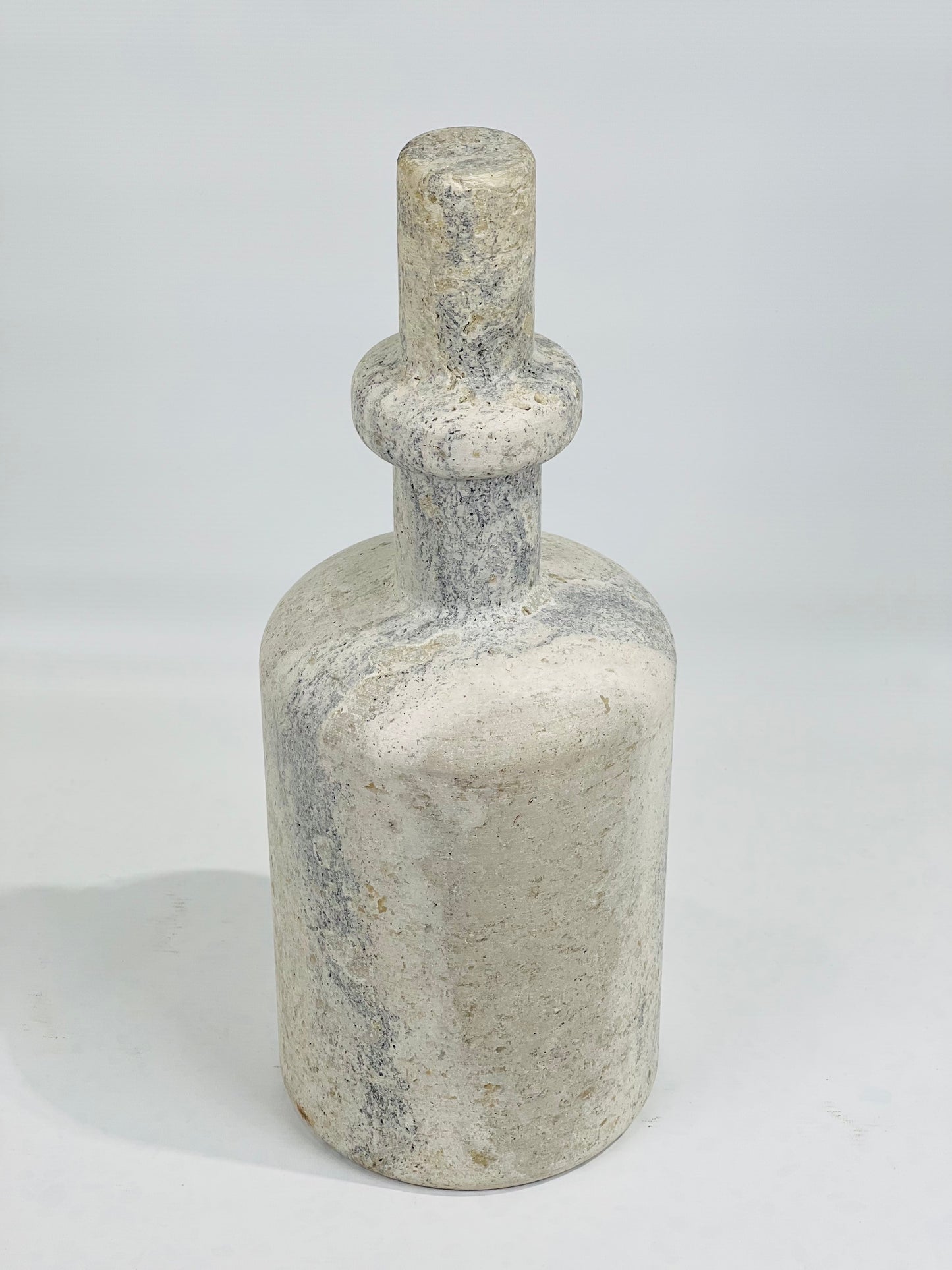 Collared Ornament Bottle - Travertine