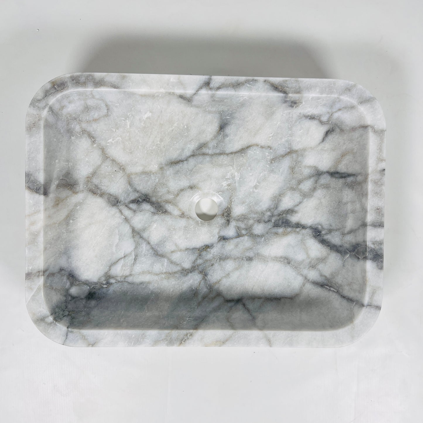 Rounded Rectangle Sink - Gray Commando