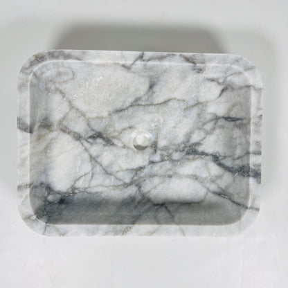 Rounded Rectangle Sink - Gray Commando