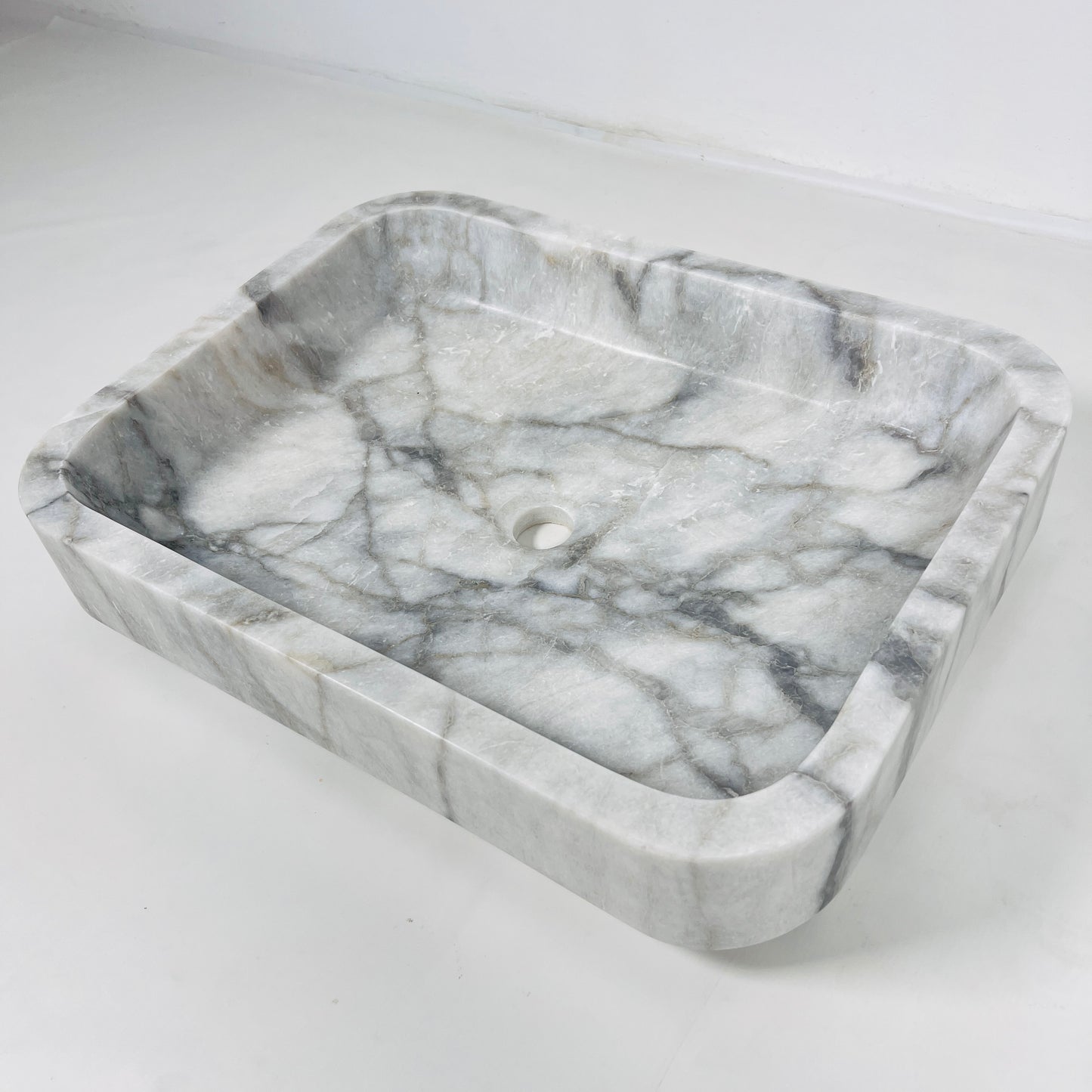 Rounded Rectangle Sink - Gray Commando