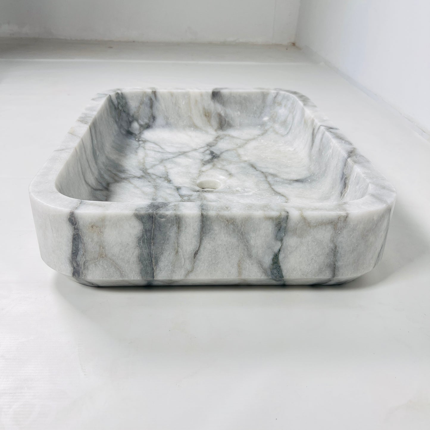 Rounded Rectangle Sink - Gray Commando
