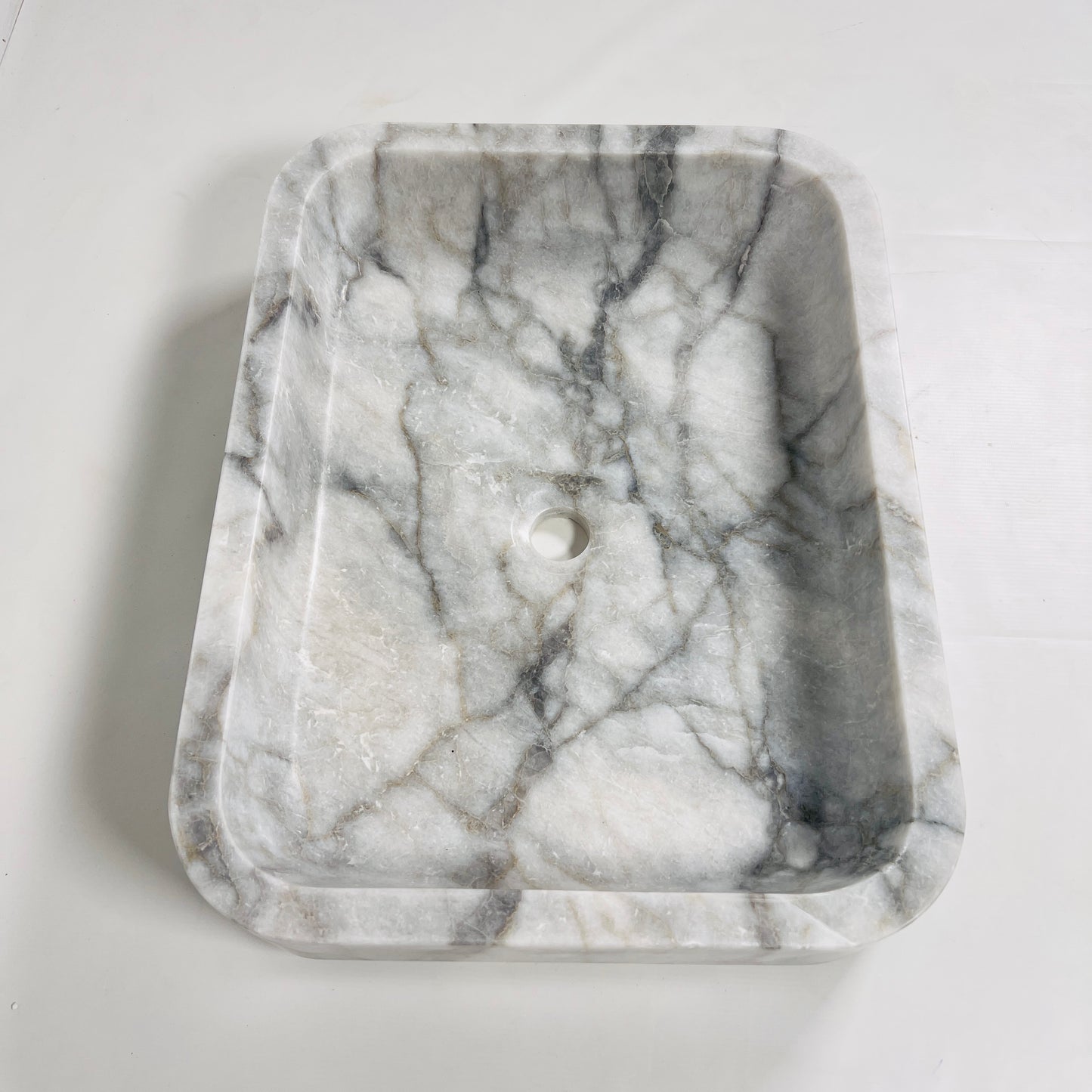 Rounded Rectangle Sink - Gray Commando