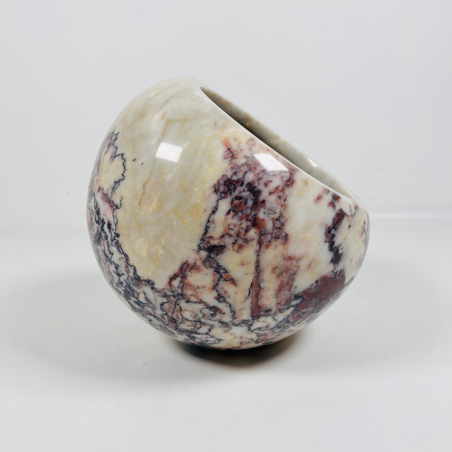 Bowl Lamp - Red & White