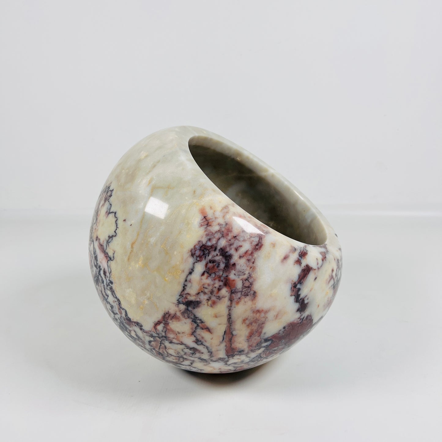 Bowl Lamp - Red & White