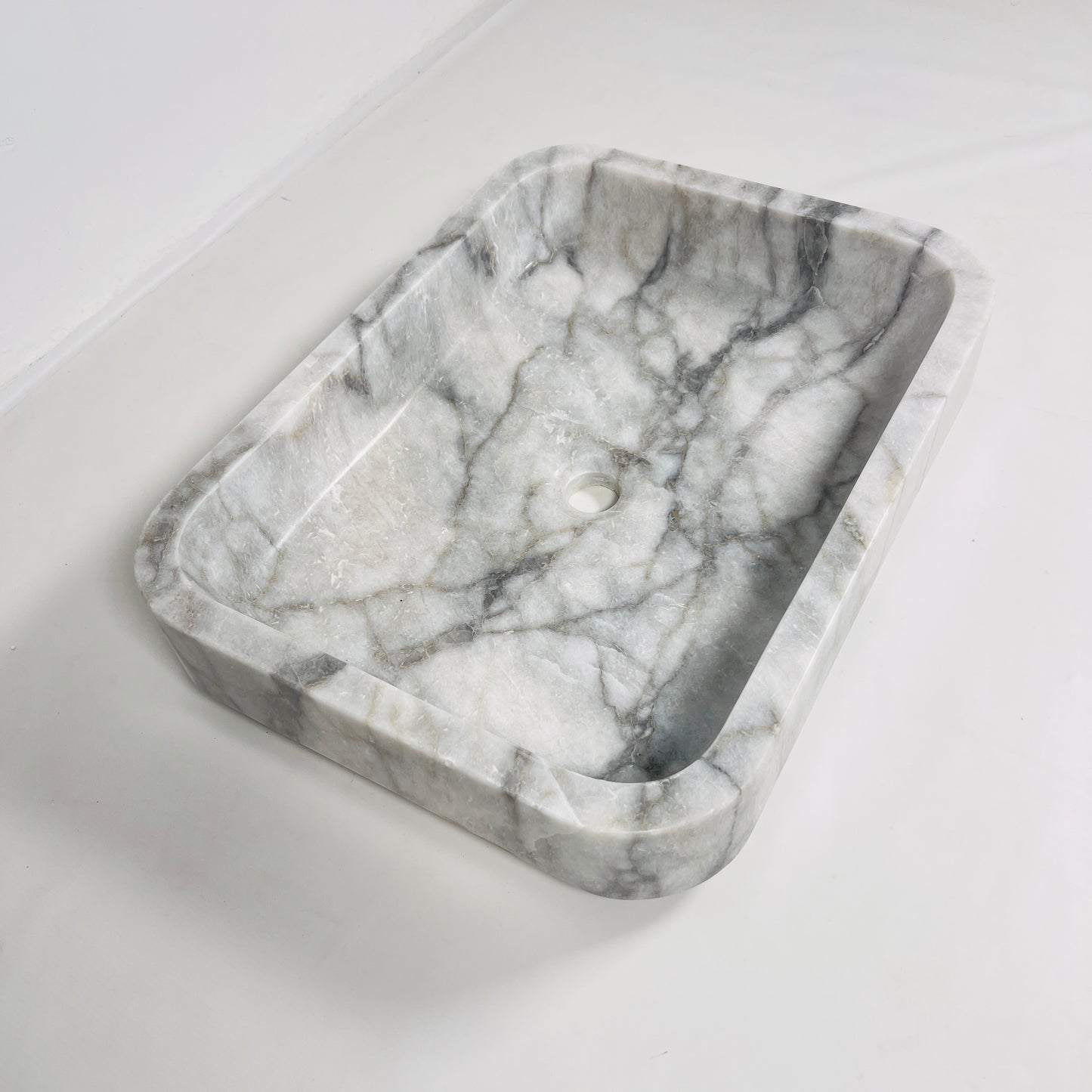 Rounded Rectangle Sink - Gray Commando