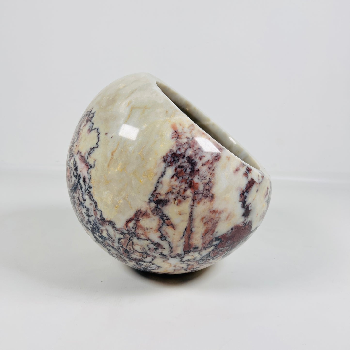 Bowl Lamp - Red & White