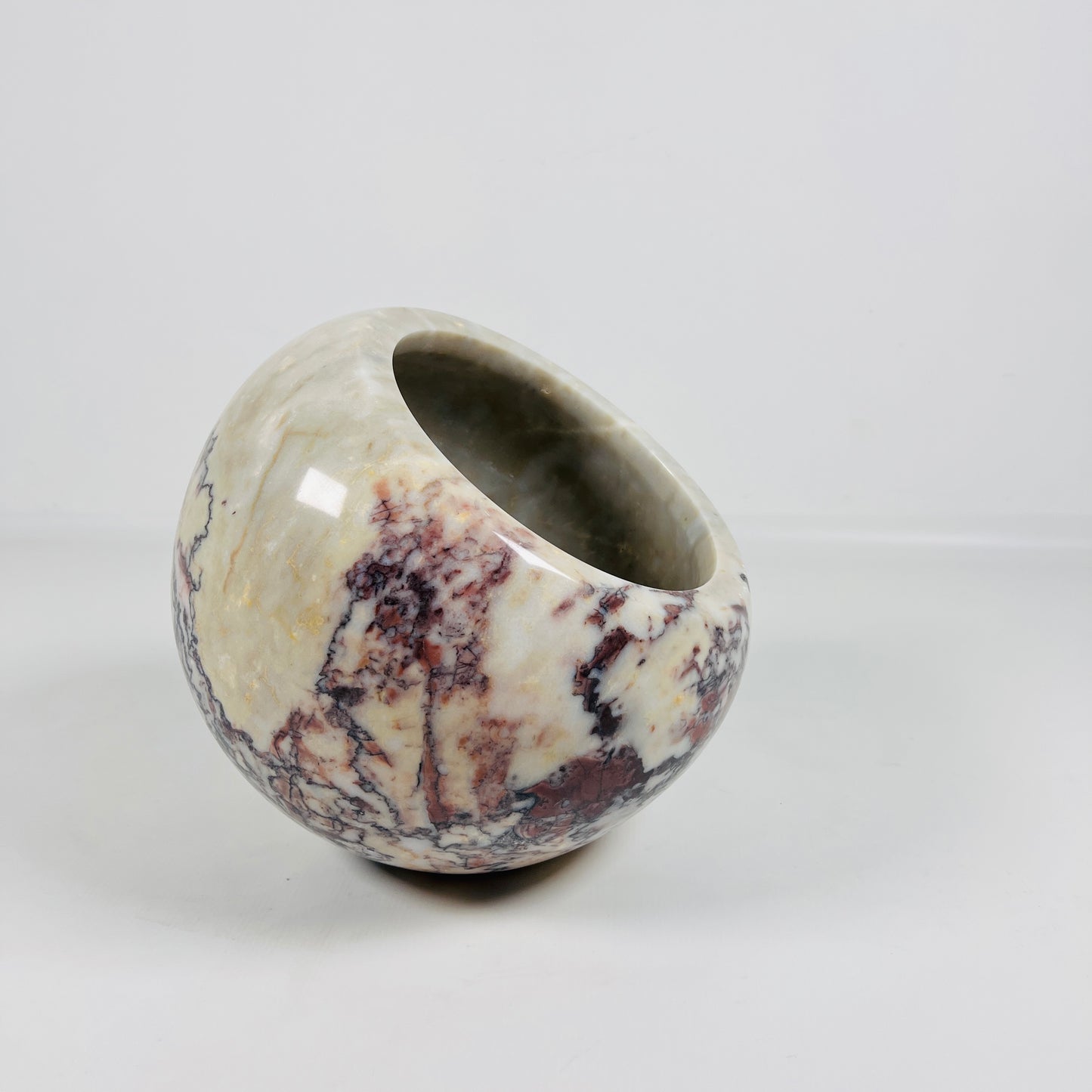 Bowl Lamp - Red & White
