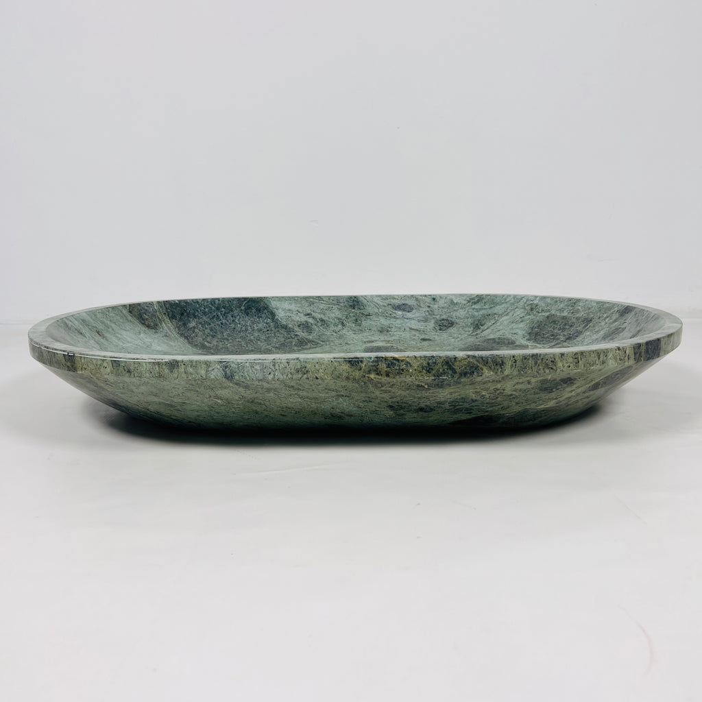 Oval Jungle Green Marble Sink