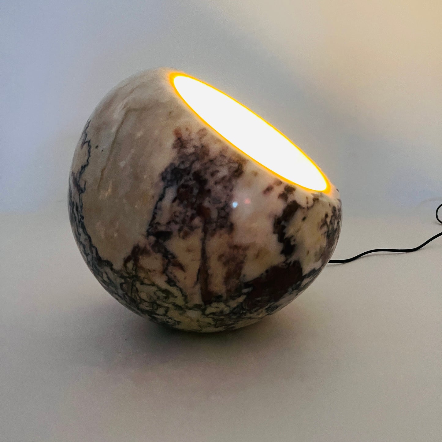 Bowl Lamp - Red & White