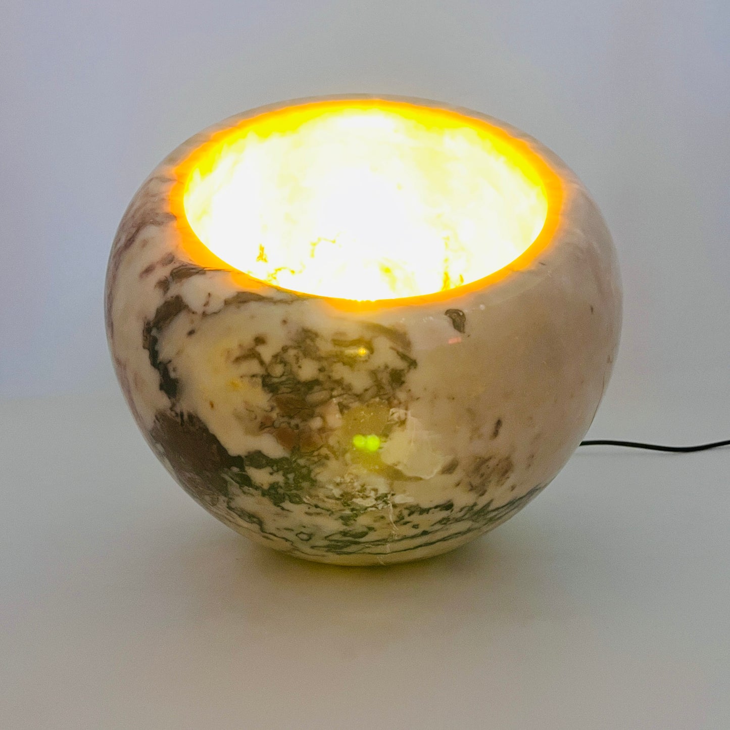 Bowl Lamp - Red & White