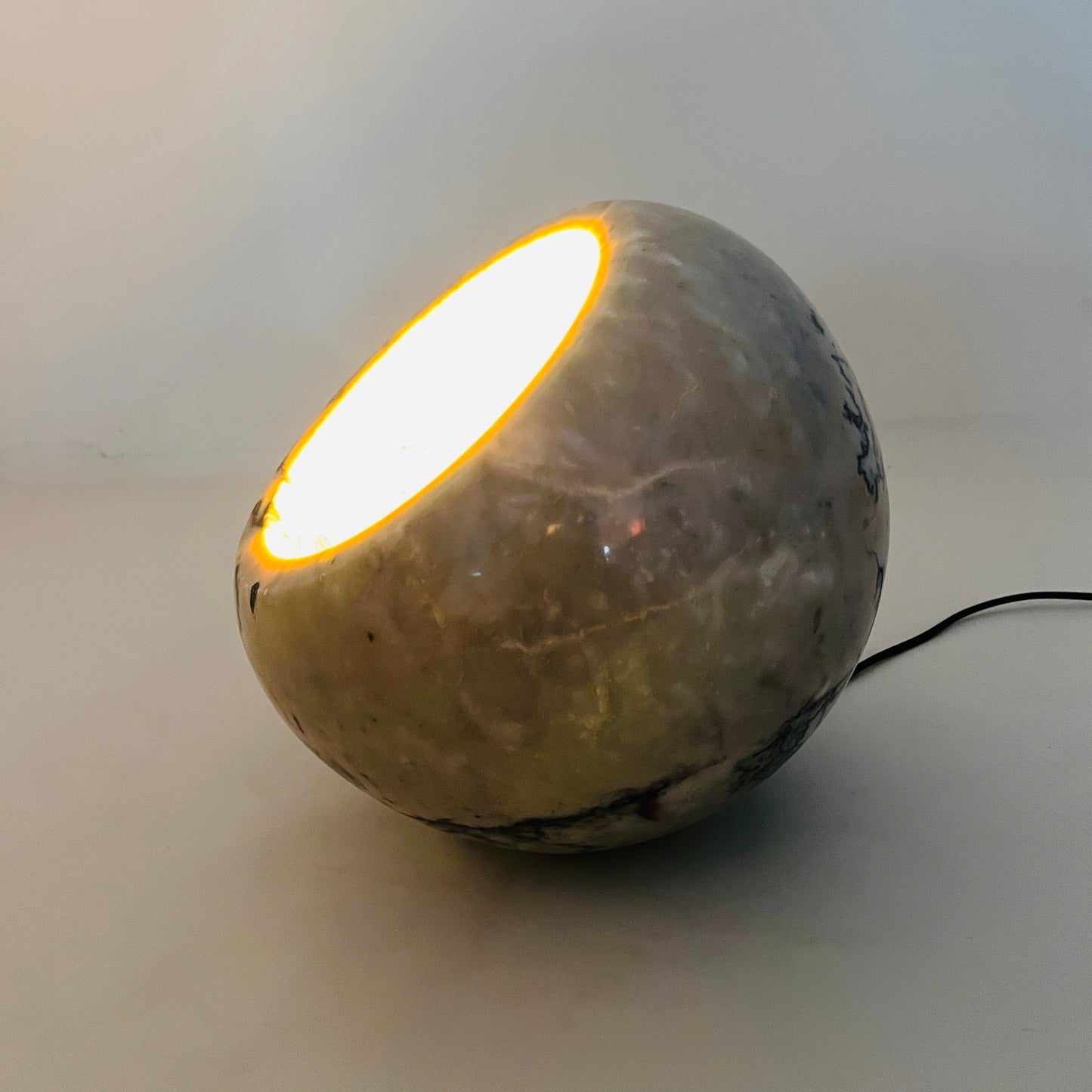 Bowl Lamp - Red & White