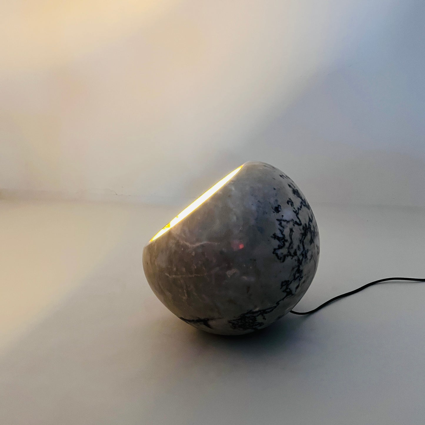 Bowl Lamp - Red & White
