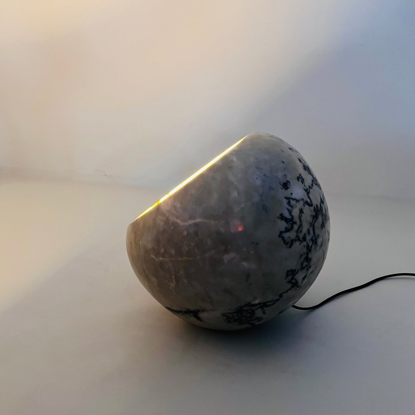 Bowl Lamp - Red & White