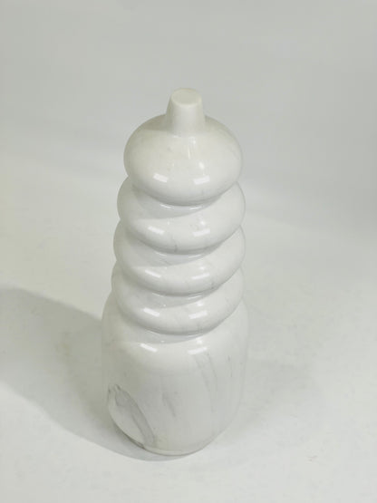 Ringed Ornament Bottle - White