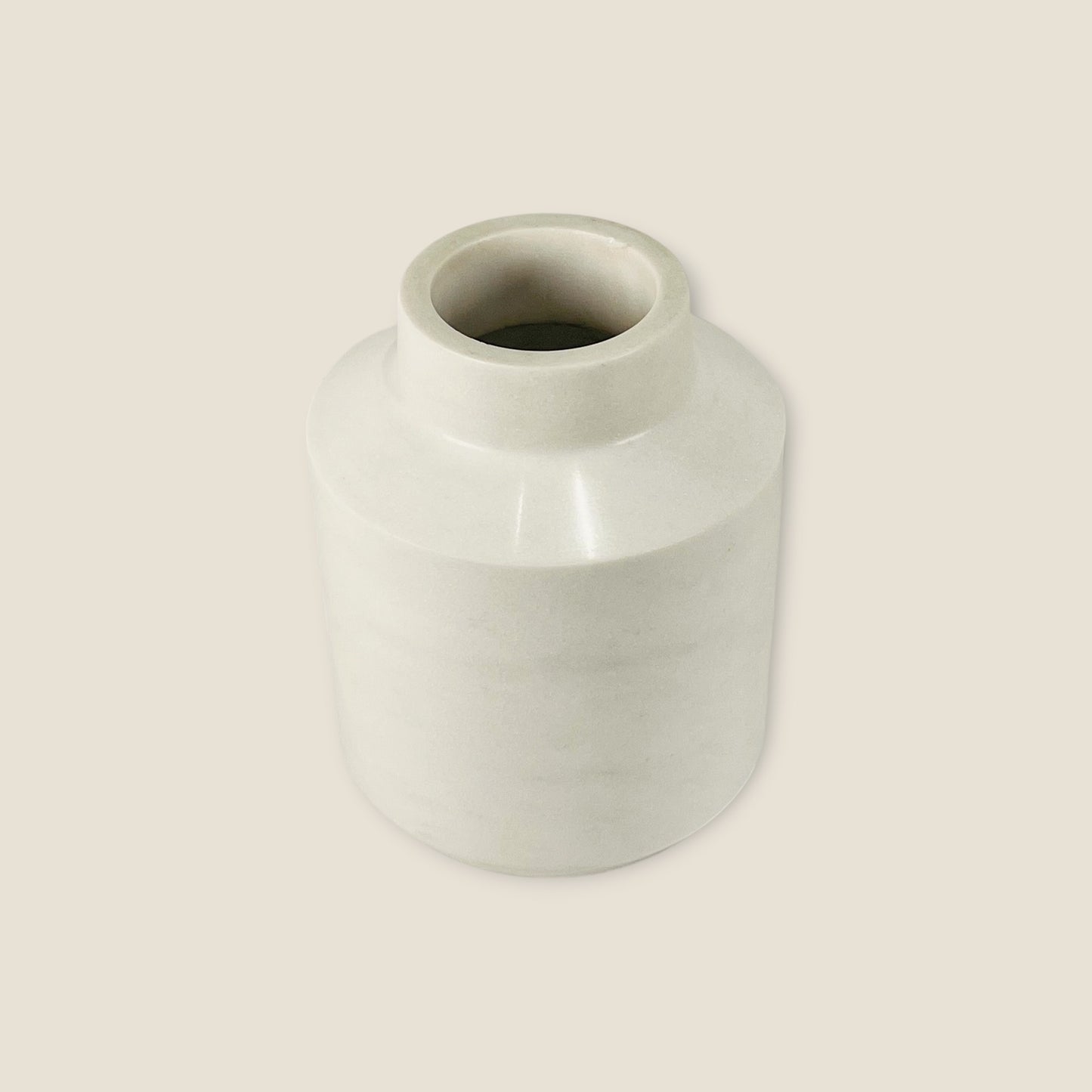 Wide Bottom Vase - White