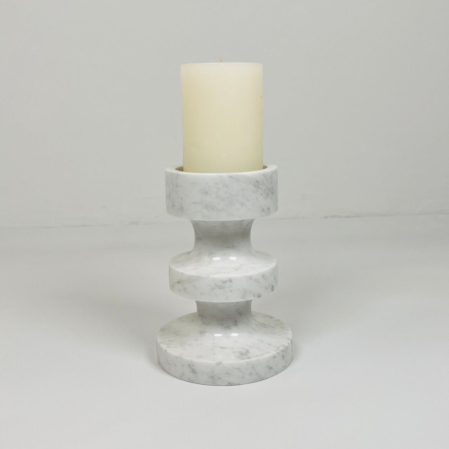 Triple Disc Candle Stand - Gray