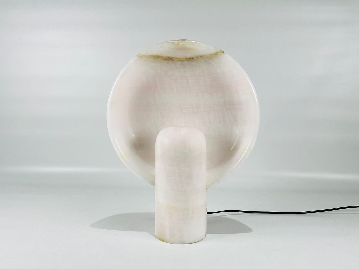 Disc Table Lamp - Pink Onyx
