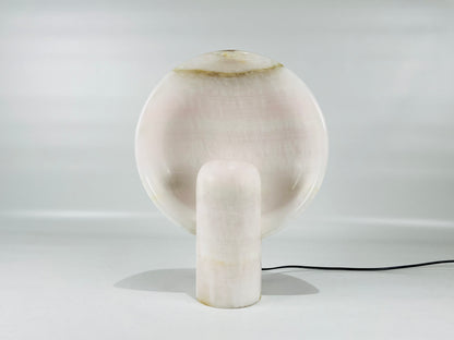 Disc Table Lamp - Pink Onyx