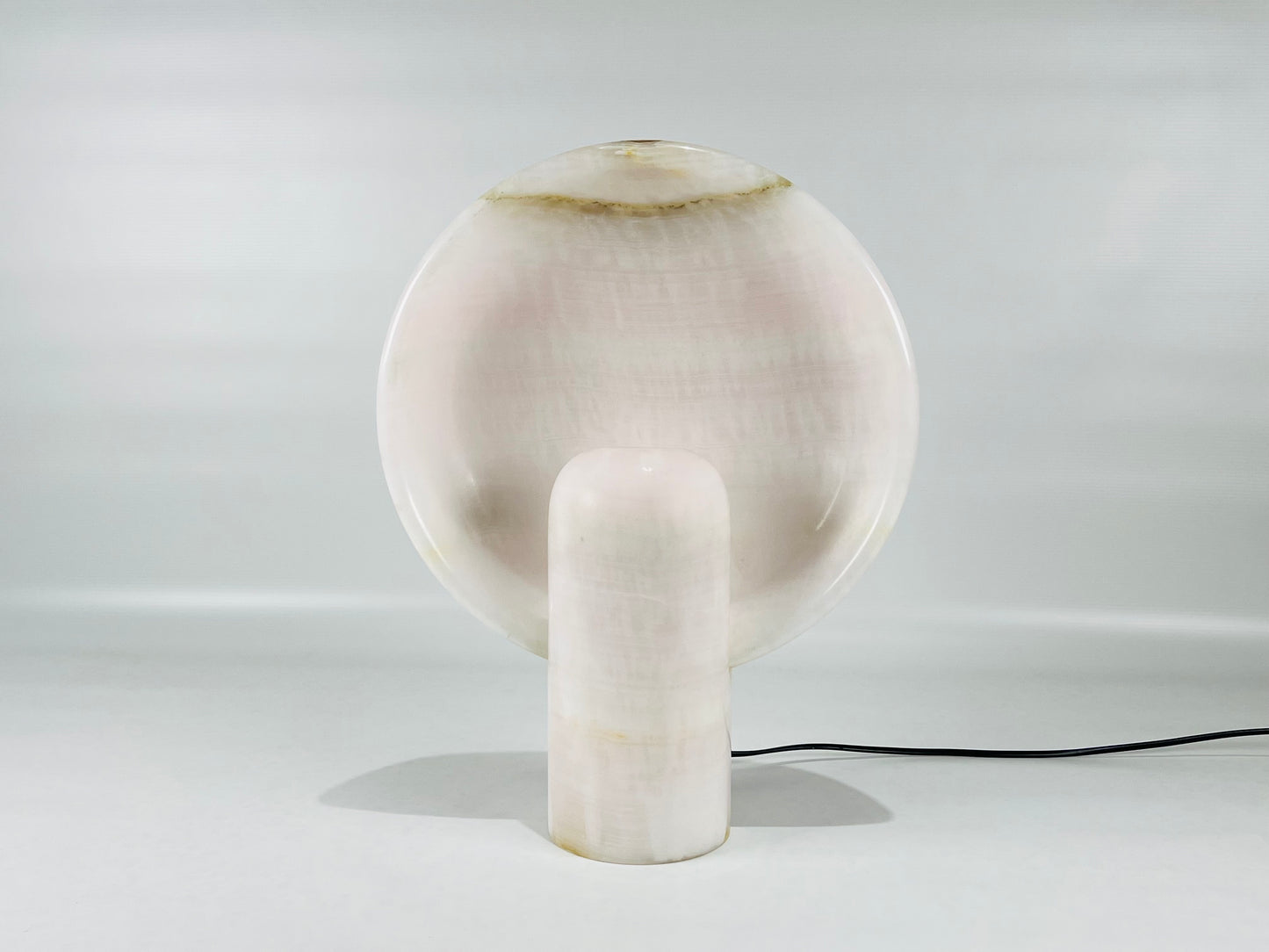 Disc Table Lamp - Pink Onyx