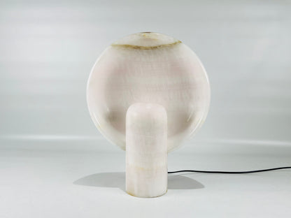 Disc Table Lamp - Pink Onyx