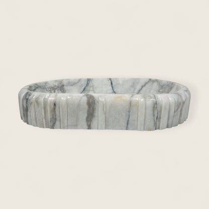 Pleated Obround Sink - Gray Commando