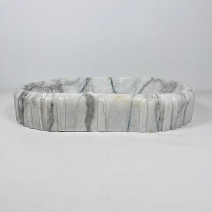 Pleated Obround Sink - Gray Commando