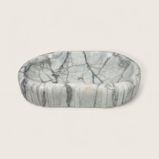 Pleated Obround Sink - Gray Commando