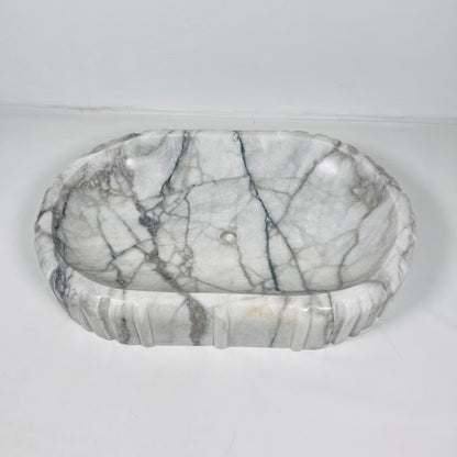 Pleated Obround Sink - Gray Commando
