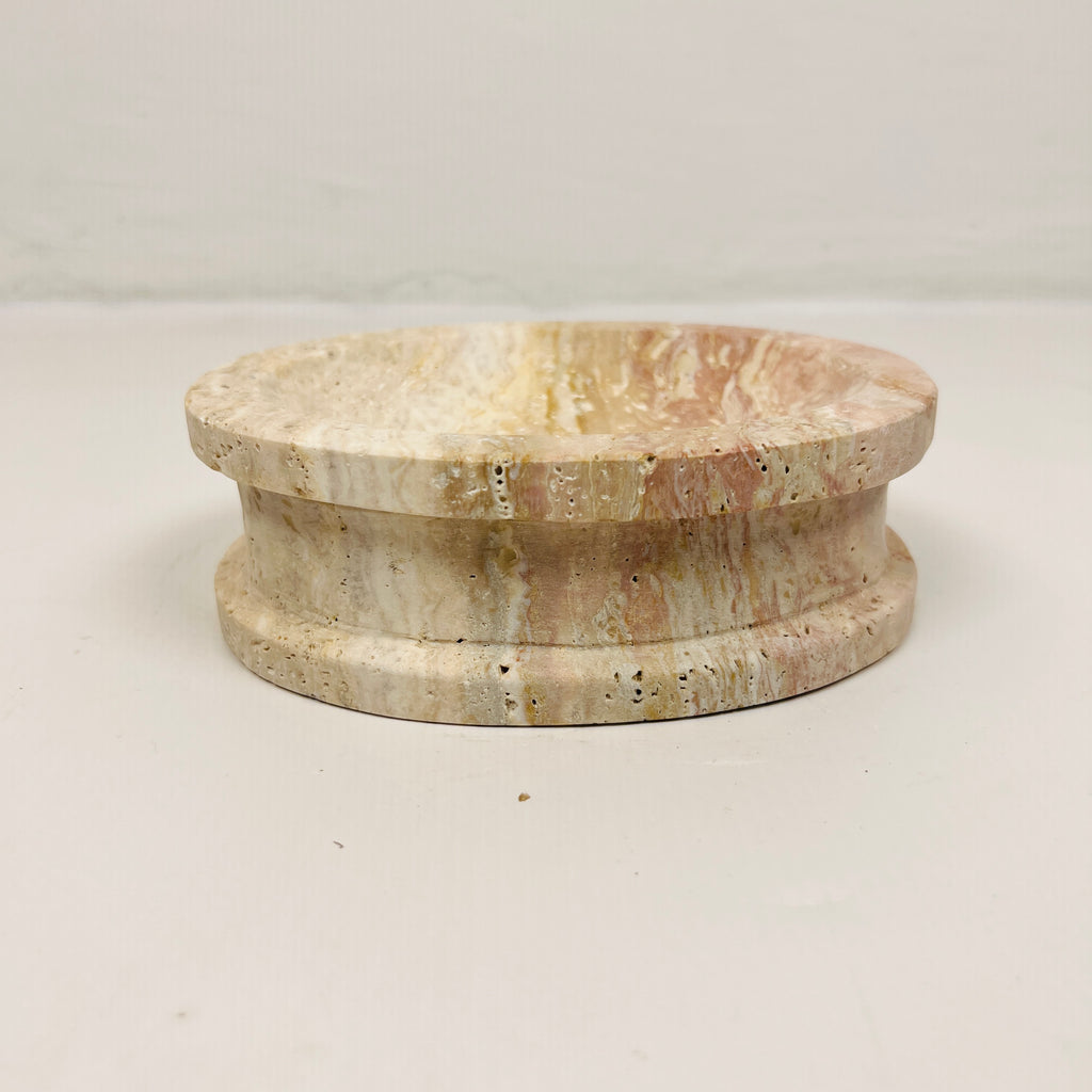 Travertine Double Sided Marked Soap Dish