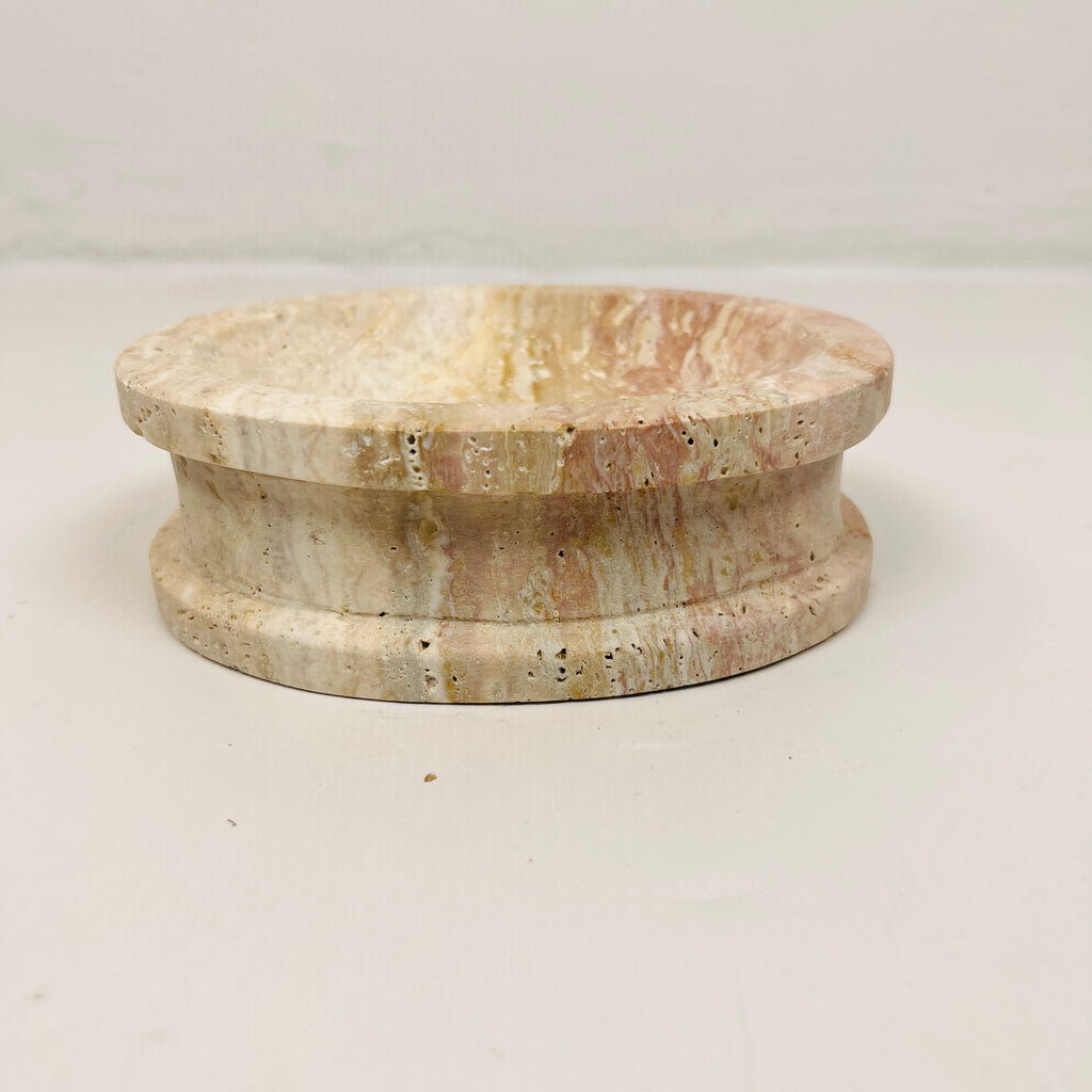 Travertine Double Sided Marked Soap Dish