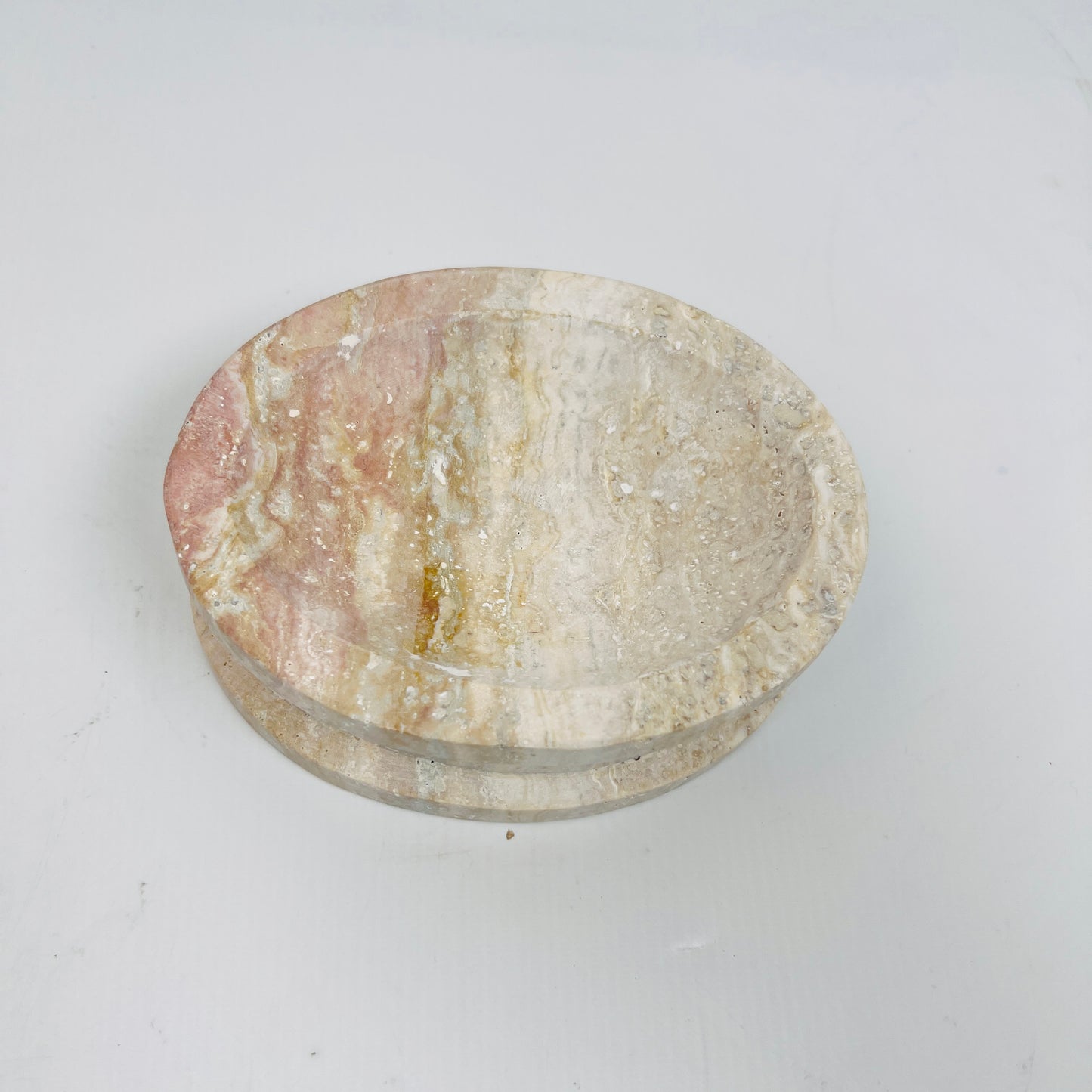Double Sided Soap Dish - Travertine