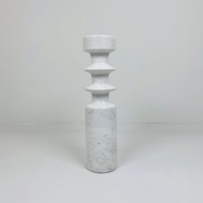 Dual Ringed Candle Stand - White & Gray