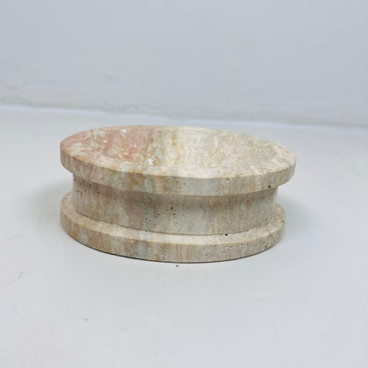 Double Sided Soap Dish - Travertine