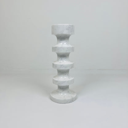 Accordian Candle Stand - Gray & White