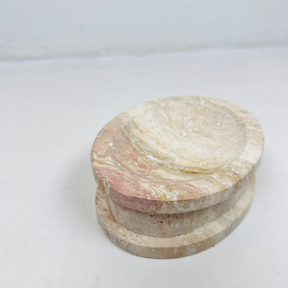 Double Sided Soap Dish - Travertine