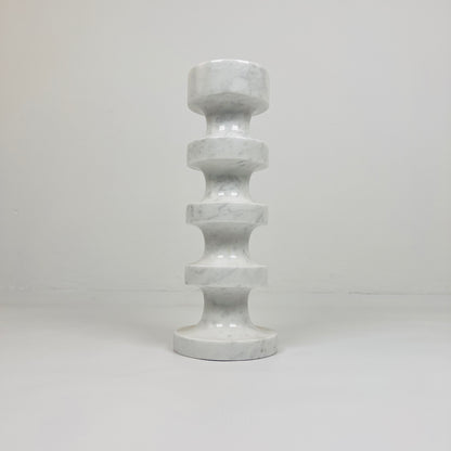Accordian Candle Stand - Gray & White