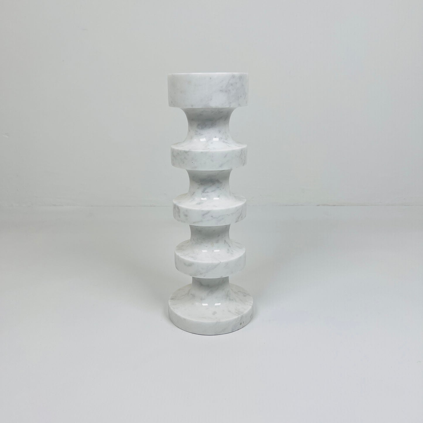 Accordian Candle Stand - Gray & White