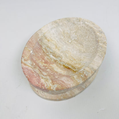 Double Sided Soap Dish - Travertine