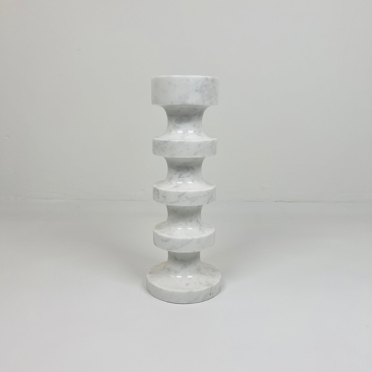 Accordian Candle Stand - Gray & White