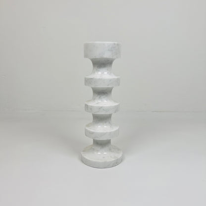 Accordian Candle Stand - Gray & White