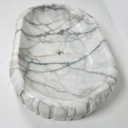 Pleated Obround Sink - Gray Commando