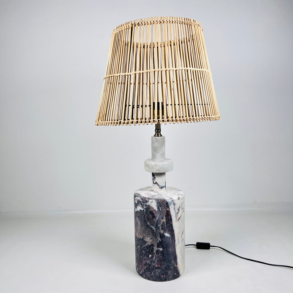 Duo Tone Bottle Bottom Stone Lamp