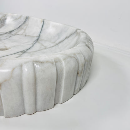 Pleated Obround Sink - Gray Commando