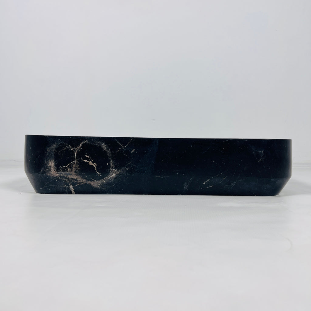 Black Rectangle Marble Sink