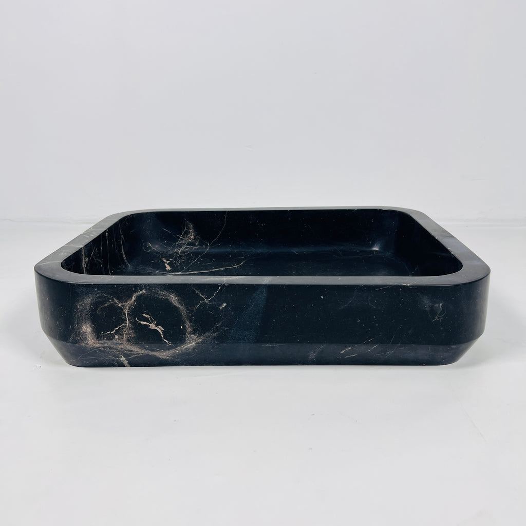 Black Rectangle Marble Sink