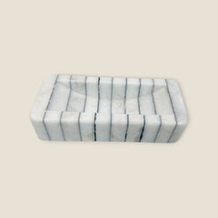 Pinstriped Rectangle Soap Dish