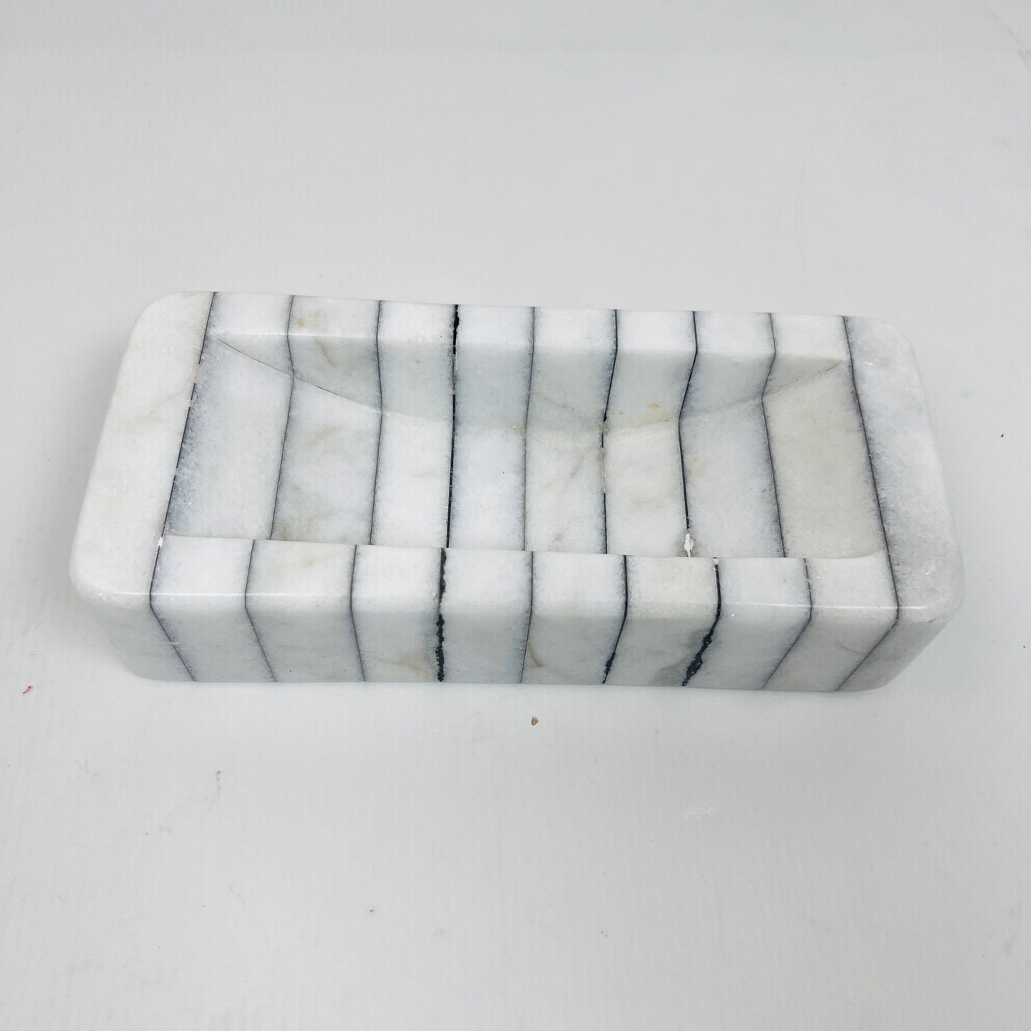 Pinstriped Rectangle Soap Dish
